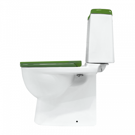 Унитаз Sanita Luxe Best Luxe SL DM Sea BSTSLCC09130522 Белый с бачком и зелёным сиденьем Микролифт